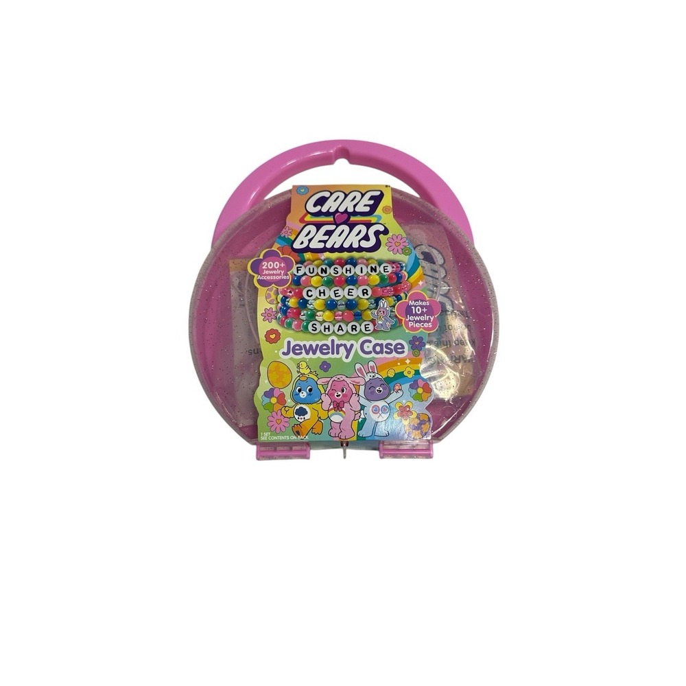 CARE BEARS jewelry case 200 + accessories makes 10+ pieces of jewelry DIY crafts